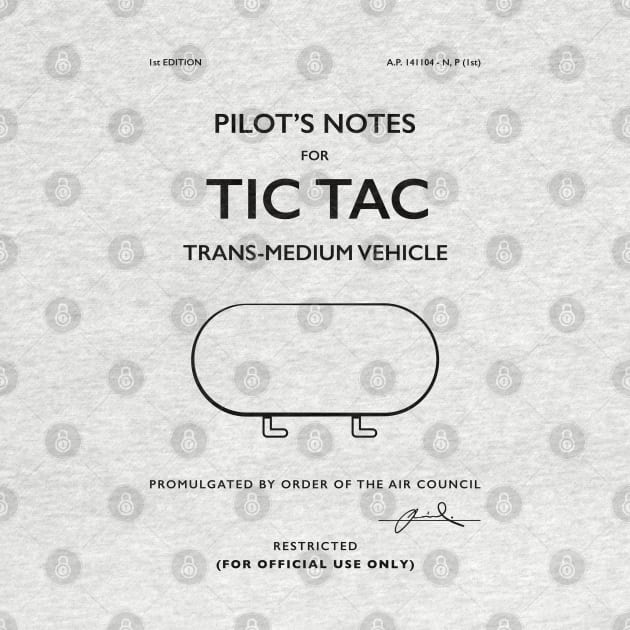 Tic Tac UAP Pilot Notes by 33oz Creative